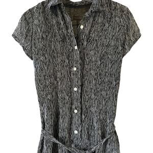 Banana Republic Dress Vintage Long Zebra Print Size 0